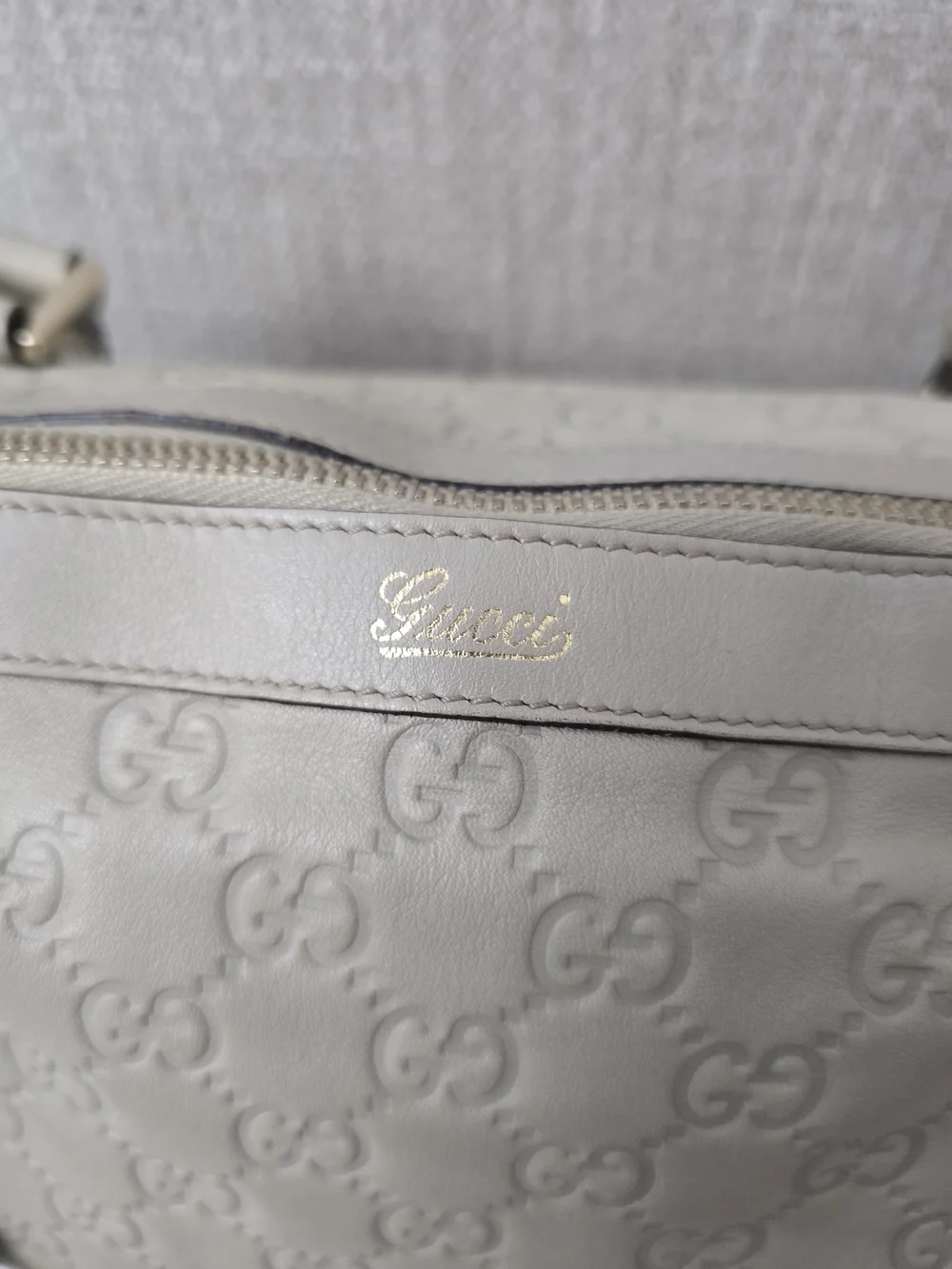 100% Authentic Gucci Cream Guccissima Leather Abbey D-Ring Tote - Picture 3 of 16